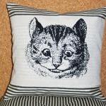 Decorative Throw Pillow Cushion Cover Chesire Cat..