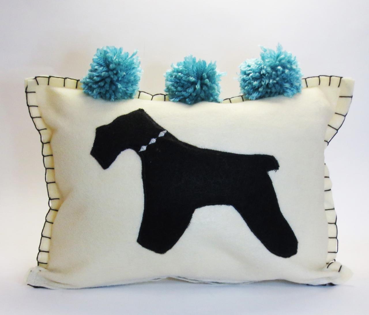 schnauzer plush pillow